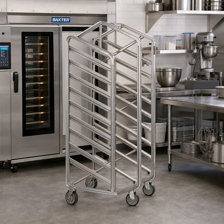 Product image #2 for Baxter Heavy Duty Stainless Steel Single Side-Load Rack for Single Rack Oven, 12 Slides