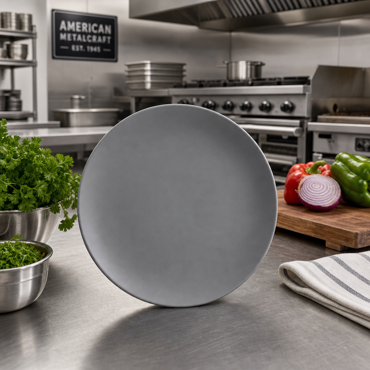 Product image #2 for American Metalcraft 9-Inch Round Coupe Matte Gray Melamine Plate