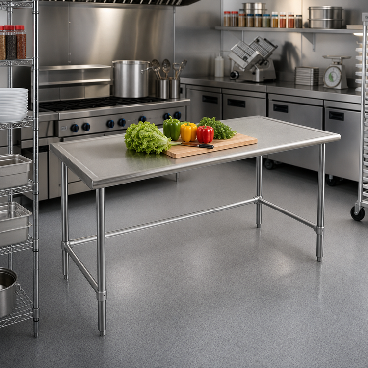 Product image #2 for Eagle Spec-Master Marine Series Stainless Steel Work Table, 48"W x 30"D, 14-Gauge, Marine Edge