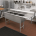 Thumbnail image #2 for 3-Compartment Fabricated Stainless Steel Sink with Right-Hand Drainboard, 18