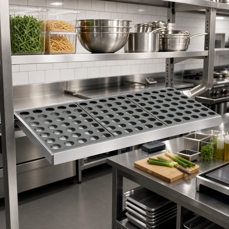 Product image #2 for Fermostock 35-Inch W x 18-Inch D Horizontal Vented Modular Shelf with Removable Polymer Inserts