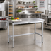 Thumbnail image #2 for New Age 84-Inch x 24-Inch Stainless Steel Top Aluminum Work Table with Open Base