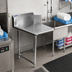 Thumbnail image #2 for BK Resources Heavy Duty Straight Clean Dishtable, 26 x 30-7/8 Inch, Right-to-Left, 10 Inch Backsplash, Stainless Steel