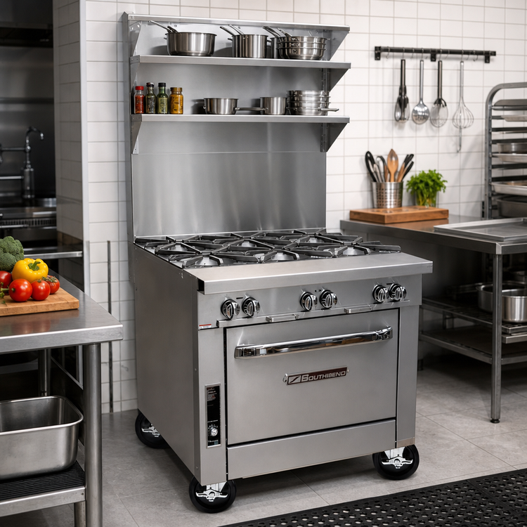 Product image #2 for Southbend Platinum 36-Inch Heavy Duty Gas Sectional Range with Convection Oven, 3 Open Burners and 3 Step-Up Rear Burners