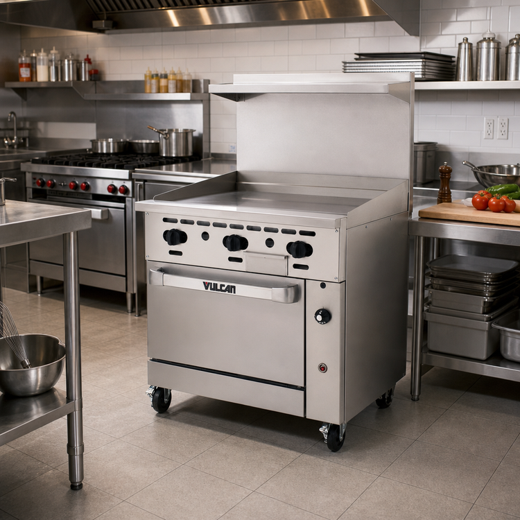 Product image #2 for Vulcan Endurance 36-Inch Commercial Gas Range with Manual Griddle and Convection Oven