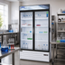 Thumbnail image #2 for Everest EMSGR48C Two-Section Glass Door Reach-In Chromatography Refrigerator, 50 Cu. Ft., Self-Contained Bottom Mount