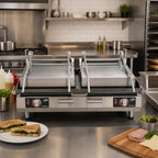 Thumbnail image #2 for Star (Middleby) Pro-Max 2.0 PGC28IT Commercial Countertop Panini Grill, 28-Inch, Grooved Cast Iron Platens, Digital Timer