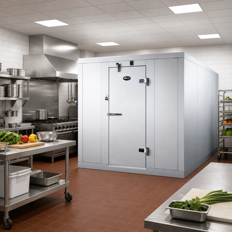 Product image #2 for AmeriKooler Quick Ship Indoor Walk-In Freezer with Floor and Remote R-448A Refrigeration