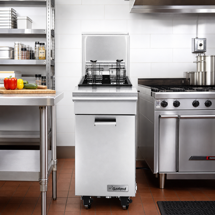 Product image #2 for Garland Master Series Heavy Duty Range-Match Gas Fryer, 35 lb. Capacity, 110,000 BTU