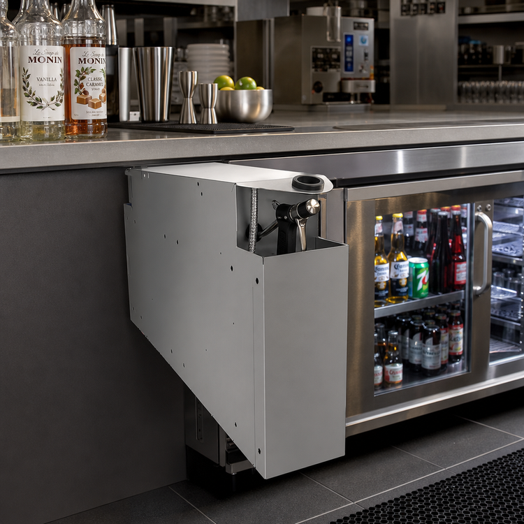 Product image #2 for Glastender SHP-6 6-Inch Pass-Thru Underbar Soda Gun Holder with Integral Drip Pan