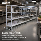 Thumbnail image #2 for Eagle Group Floor-Trak DDFT-30 Double-Deep 30-Foot Aluminum Floor Track Kit with 3 Tracks and End Stops