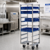 Thumbnail image #2 for Mobile Full-Height Cup/Glass Rack Cart, Open Sides, 9-Rack Capacity