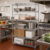 Thumbnail image #2 for Quantum WR54-2424C-5 24 x 24 x 54 Inch Chrome Wire Shelving Starter Kit with 5 Shelves