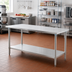 Thumbnail image #2 for Eagle Group Budget Series 72-Inch x 30-Inch 430 Stainless Steel Work Table with Adjustable Undershelf