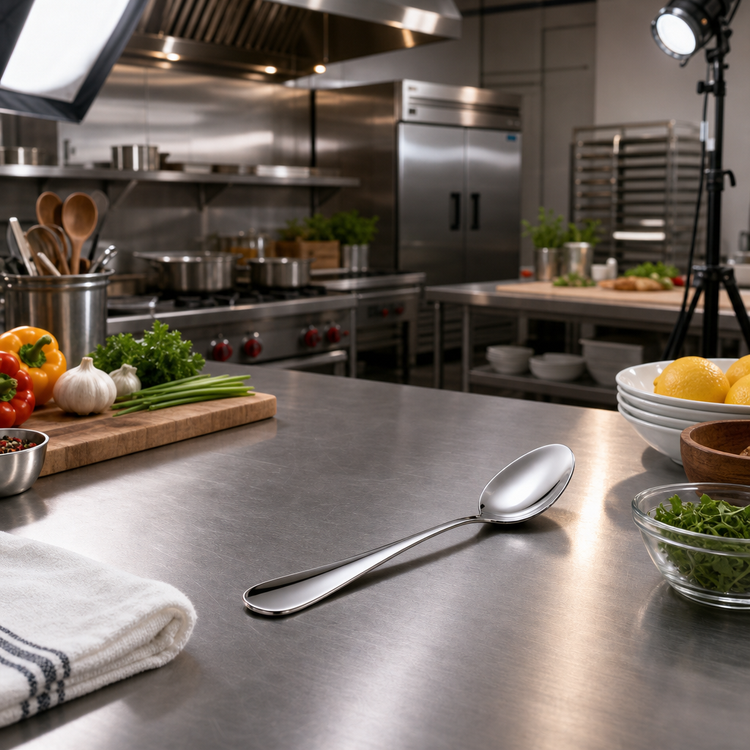 Product image #2 for Baguette 5-7/8-Inch Extra-Heavy Weight Bouillon Spoon, 18/8 Stainless Steel, Mirror Finish
