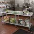 Thumbnail image #2 for Eagle Deluxe Series 120-Inch x 24-Inch Stainless Steel Work Table with Rear Upturn and Adjustable Undershelf