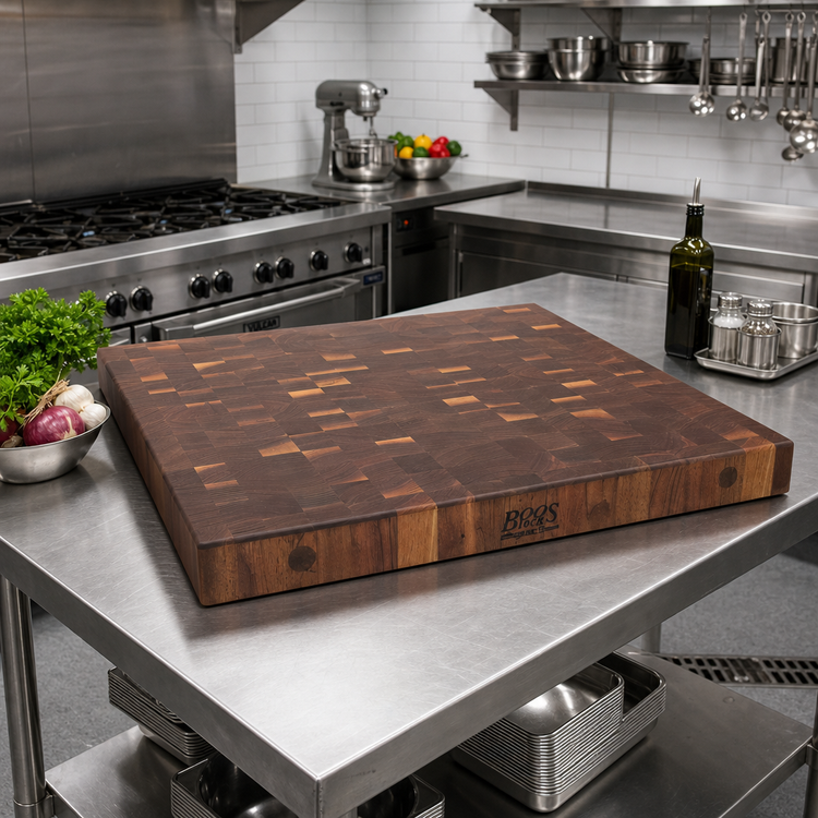 Product image #2 for Boos Block End Grain American Black Walnut Island Countertop, 48 x 32 x 4 Inch, Cream Finish