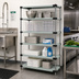 Thumbnail image #2 for Quantum 304 Stainless Steel Solid Shelving Starter Kit with 5 Shelves, 54 x 18 x 63 Inches
