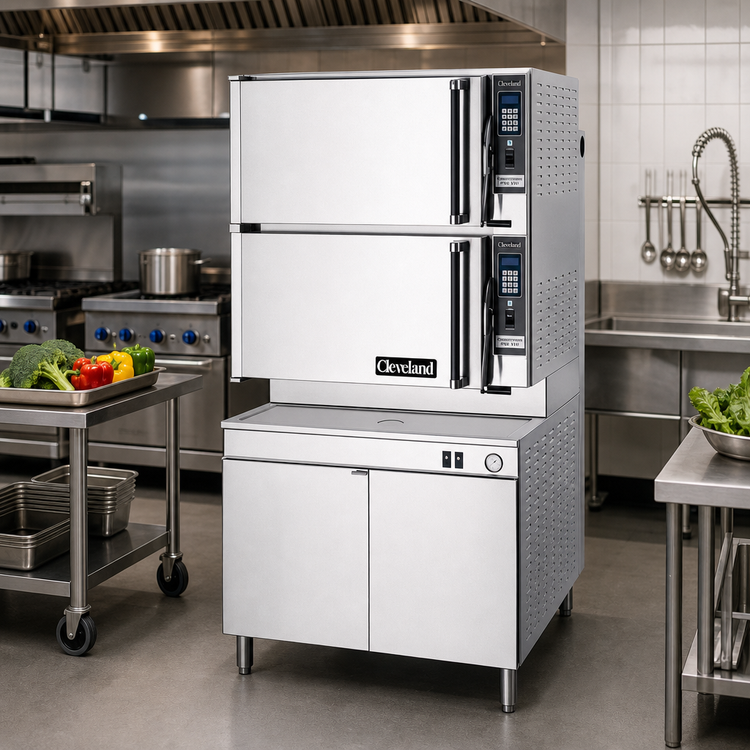 Product image #2 for Cleveland Range Classic Convection ConvectionPro XVI Direct Steam 2-Compartment Cabinet Base Commercial Steamer, 36-Inch