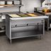 Thumbnail image #2 for Spec-Master HT4CB-208-3 4-Well Electric Hot Food Table with Enclosed Base and Cutting Board