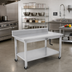 Thumbnail image #2 for John Boos Adjustable-Height Stainless Steel ADA Work Table with 5-Inch Backsplash and Locking Casters, 72 x 30 Inches