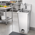 Thumbnail image #2 for Krowne Pedestal-Mounted Stainless Steel Hand Sink with Foot Pedal Valve and Soap Dispenser