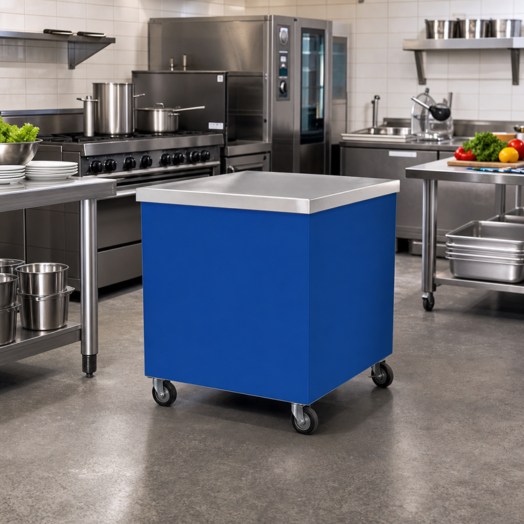 Product image #2 for Thurmaduke Mobile Stainless Steel Corner Utility Station with Enclosed Base