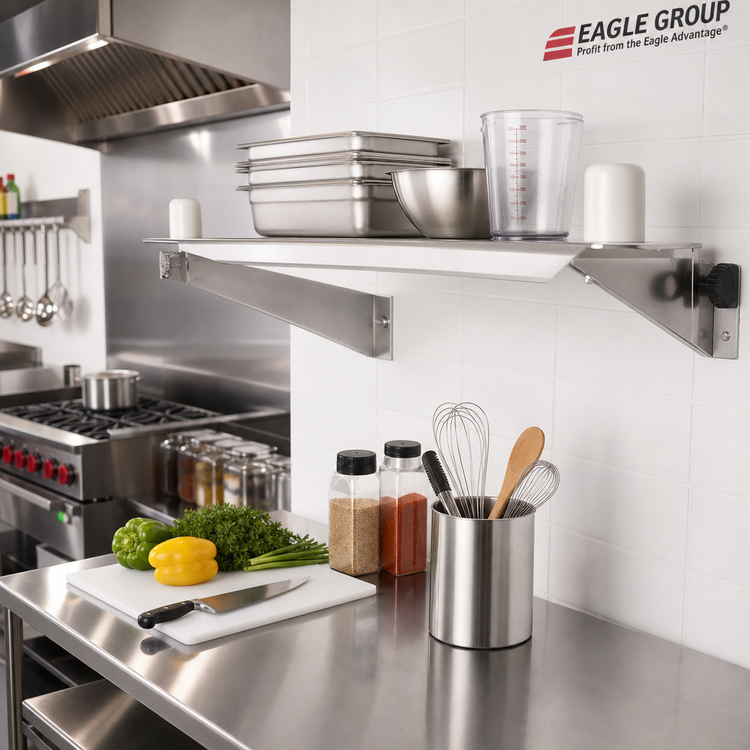 Product image #2 for Eagle Group 21-Inch Double Knob Aluminum Shelf Bracket for Cantilevered Shelving Systems