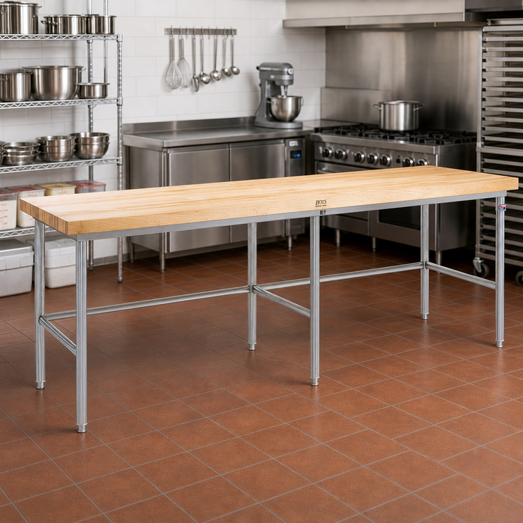 Product image #2 for John Boos Stainless Steel Baker's Table Frame for 144 in. W x 30 in. D Top