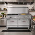 Thumbnail image #2 for Southbend Ultimate 60-Inch Gas Restaurant Range with 2 Non-Clog Burners, 48-Inch Griddle, and 2 Convection Ovens