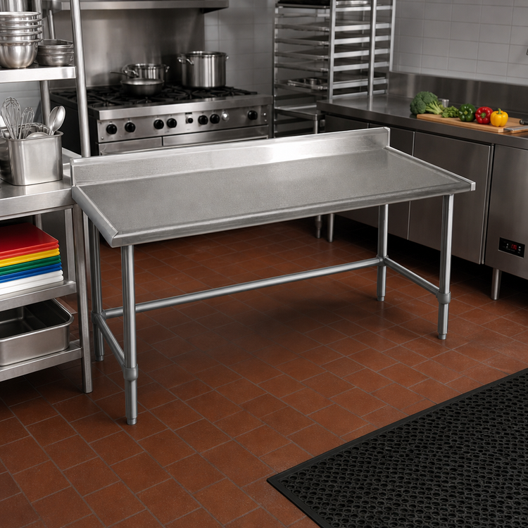 Product image #2 for Eagle Spec-Master Marine Series Stainless Steel Work Table with 4-1/2-Inch Backsplash, 48 x 36 Inches