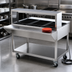 Thumbnail image #2 for ServeWell Customer Side Plate Rest, 46-Inch x 8-Inch x 1-Inch, 300 Series Stainless Steel
