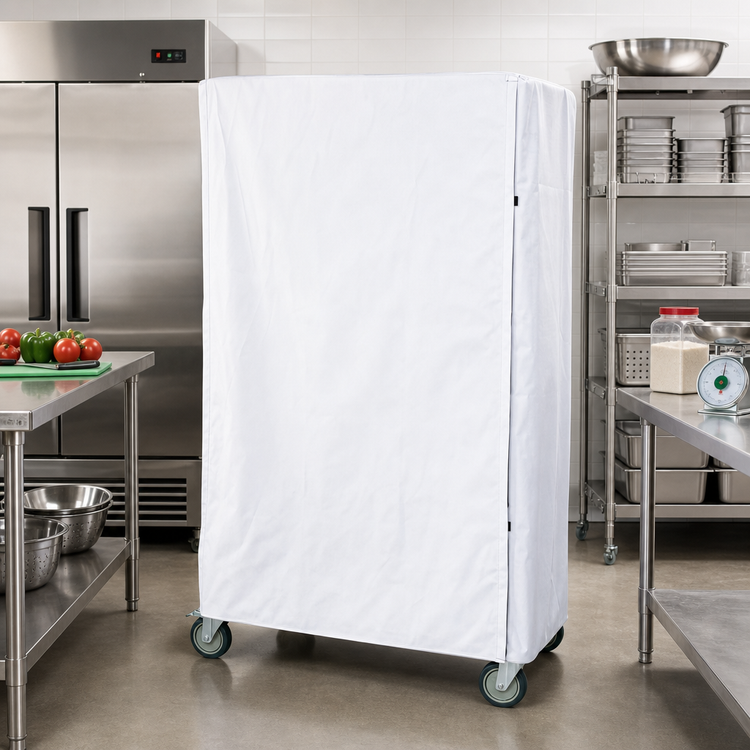 Product image #2 for Quantum 24"D x 48"W x 63"H Wire Cart Cover with Velcro Flap