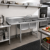 Thumbnail image #2 for Eagle Group 314 Series Two-Compartment Stainless Steel Sink with Left Drainboard, 56-5/8 Inch x 27-1/2 Inch