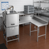 Thumbnail image #2 for Eagle Group Right-Hand Corner Clean Dishtable, 48 Inch Machine-to-Corner, 60 Inch Corner-to-End, 16 Gauge 304 Stainless Steel