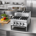 Thumbnail image #2 for Jade Range Supreme JHPE-2-224-F 24-Inch Gas Step-Up Hotplate with 4 Open Burners