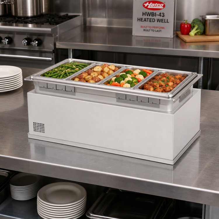 Product image #2 for Hatco HWBI-43 Drop-In Rectangular Heated Well, 4 x 1/3-Size Pan Capacity, Insulated Stainless Steel