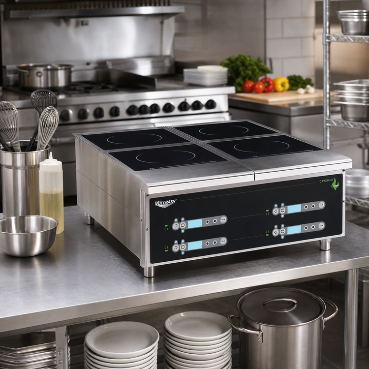 Product image #2 for Vollrath Cayenne Heavy-Duty 24-Inch Four-Hob Digital Countertop Induction Range