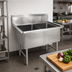 Thumbnail image #2 for John Boos B-Series 2-Compartment Stainless Steel Sink, 53-1/8 x 29-1/2 x 44 Inches, 14-Inch Deep Bowls