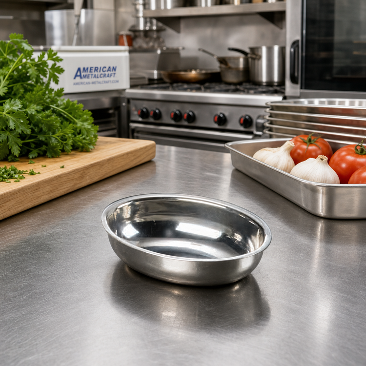 Product image #2 for American Metalcraft Oval Stainless Steel Sauce Cup, 2-1/2 oz.