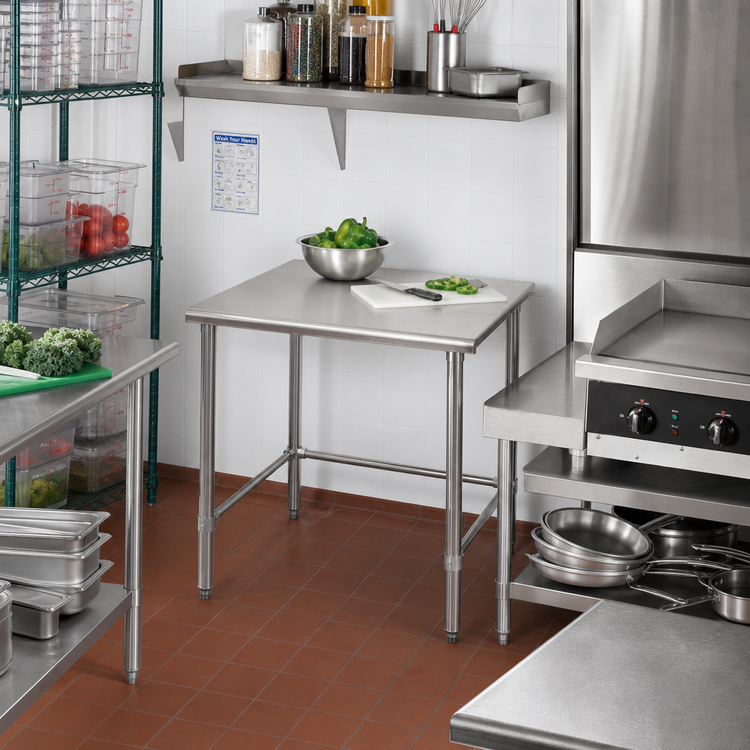 Product image #2 for Eagle Group BlendPort® Budget Series 30" x 30" 430 Stainless Steel Corner Work Table