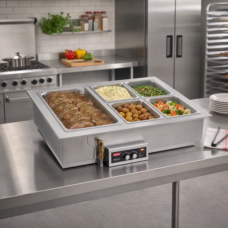 Product image #2 for Hatco Drop-In Insulated Modular/Ganged Hot Well with Auto-Fill, 5 Full-Size Pan Capacity, 4.5 kW
