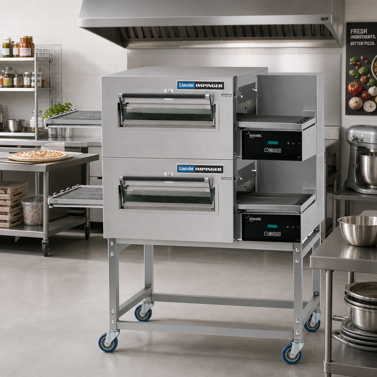 Product image #2 for Lincoln Impinger II Double Stack Gas Conveyor Pizza Oven Package