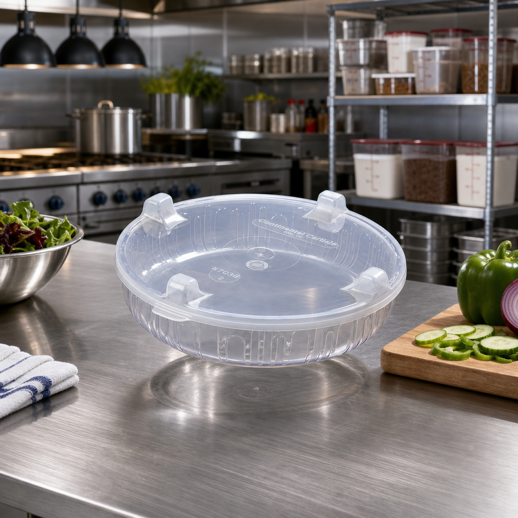 Product image #3 for Carlisle Clear Polycarbonate 1.9 Qt Gourmet Crock with Snap-On Lid