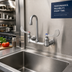 Thumbnail image #2 for Wall Mount Mixing Faucet with 8-Inch Adjustable Centers and Swivel Gooseneck