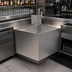 Thumbnail image #2 for Glastender Underbar Outside Wedge Corner Drainboard, 75° Angle, 19-Inch Deep, No Legs, Stainless Steel
