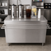 Thumbnail image #2 for BK Resources 72 Inch x 30 Inch Stainless Steel Self-Serve Beverage Counter with Urn Trough and Drop Shelf