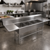 Thumbnail image #2 for John Boos Pro-Bowl 4-Compartment Stainless Steel Sink with Left and Right Drainboards, 18