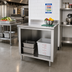 Thumbnail image #2 for Advance Tabco Special Value Economy 36 Inches x 30 Inches Open Base Stainless Steel Work Table with 5 Inch Backsplash