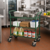 Thumbnail image #2 for Quantum WRC-2442P-3 3-Shelf Wire Utility Cart, 42 x 24 x 37-1/2 In., Green Epoxy Antimicrobial Finish